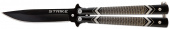 Нож бабочка балисонг с чёрным клинком Ножемир Чёткий расклад Strike B-111BNS от магазина SERREITOR.RU