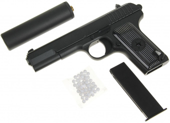 Страйкбольный пистолет софтэйр пружинный с глушителем Galaxy G33A TT от магазина SERREITOR.RU