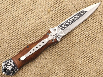 Нож складной полуавтоматический Ножемир Чёткий Расклад Вавилон A-163 от магазина SERREITOR.RU