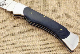 Нож складной зеркальная полировка деревянная рукоять C-144B Компас от магазина SERREITOR.RU
