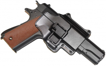Страйкбольный пистолет софтэйр пружинный Galaxy G13+ с кобурой Colt 1911 black от магазина SERREITOR.RU