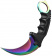 Нож керамбит цельнометаллический цвет градиент (радужный) из игры CS GO Ножемир H-230 GRAD от магазина SERREITOR.RU