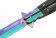 Нож бабочка балисонг радужный цвет рукоять с клипсой Ножемир Чёткий расклад MAKHAON B-115P от магазина SERREITOR.RU