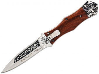Нож складной полуавтоматический Ножемир Чёткий Расклад Вавилон A-163 от магазина SERREITOR.RU