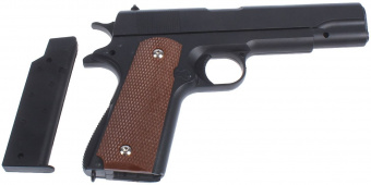 Страйкбольный пистолет софтэйр пружинный Galaxy G13+ с кобурой Colt 1911 black от магазина SERREITOR.RU