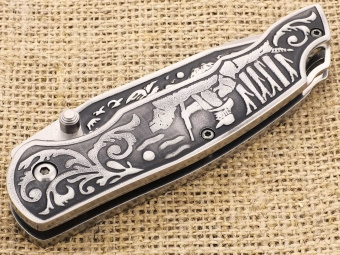 Нож складной Ножемир Чёткий Расклад Тропа C-202 с нейлоновым чехлом от магазина SERREITOR.RU
