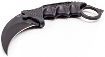 Нож керамбит металлический чёрный с пластиковыми ножнами из игры CS GО Ножемир H-230 BLACK от магазина SERREITOR.RU