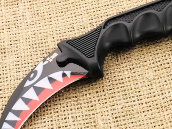 Нож нескладной металлический керамбит CS Ножемир HCS-9 акулий оскал от магазина SERREITOR.RU